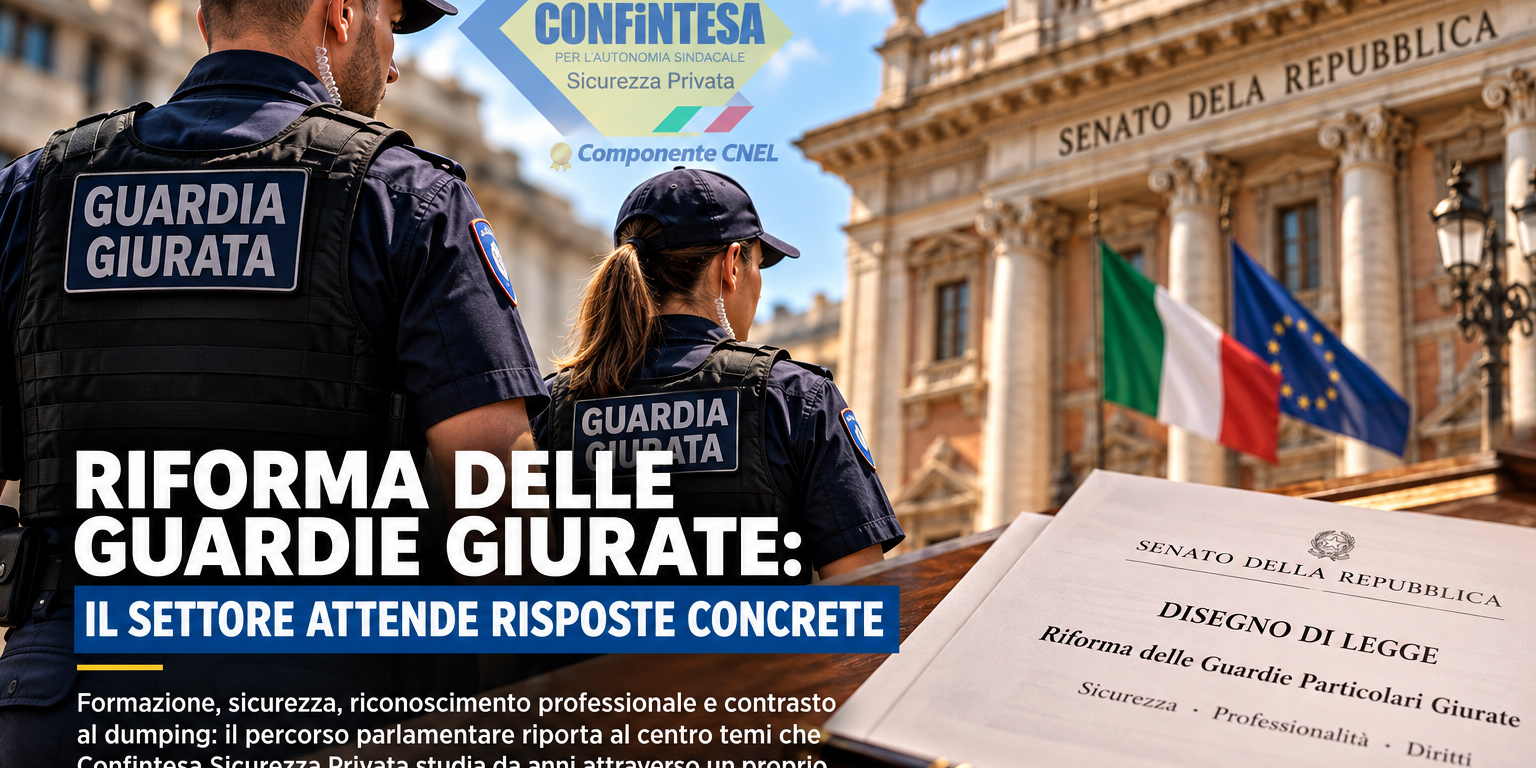 Riforma delle Guardie Giurate – Confintesa Sicurezza Privata Riforma delle Guardie Giurate – Confintesa Sicurezza Privata