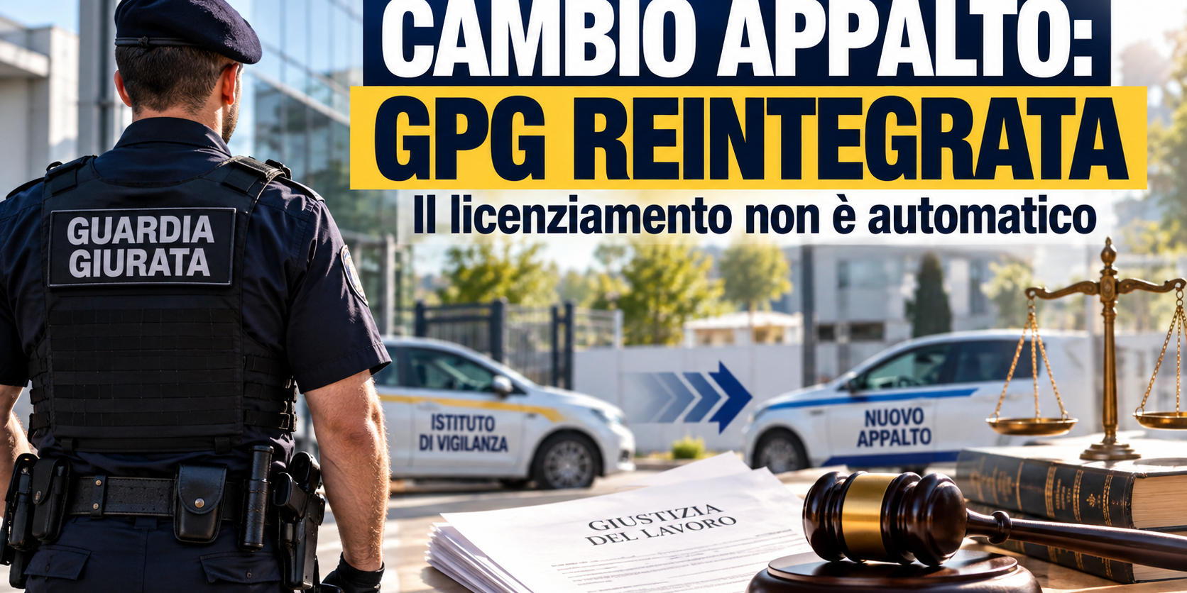 Cambio appalto nella vigilanza privata - GPG reintegrata