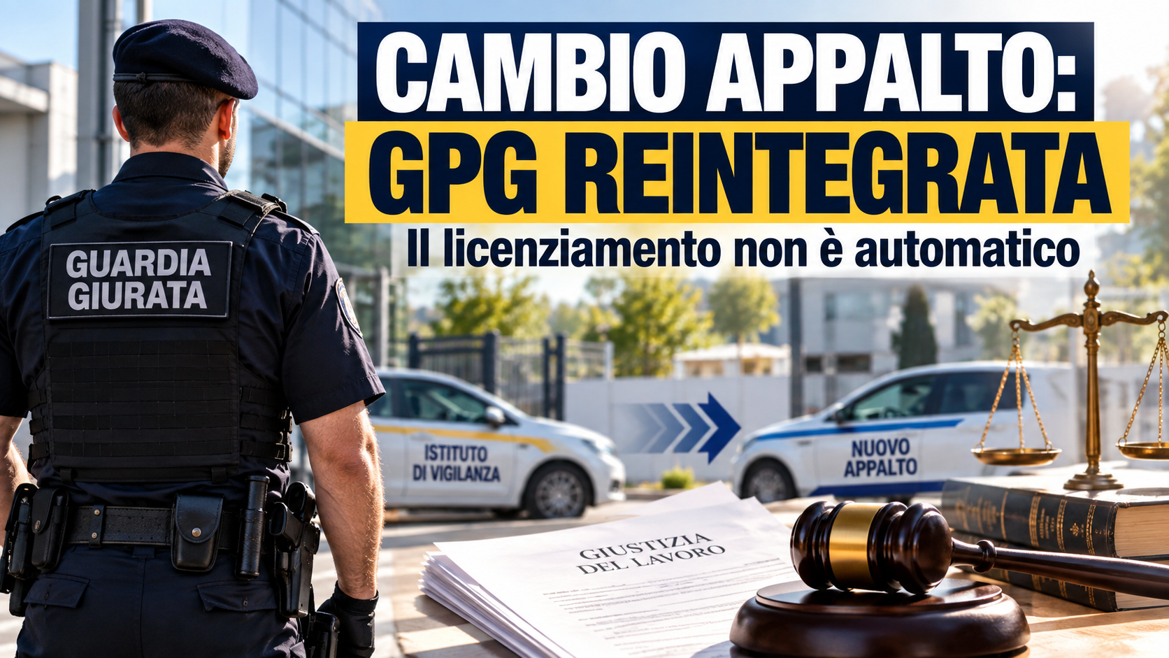 Cambio appalto nella vigilanza privata - GPG reintegrata